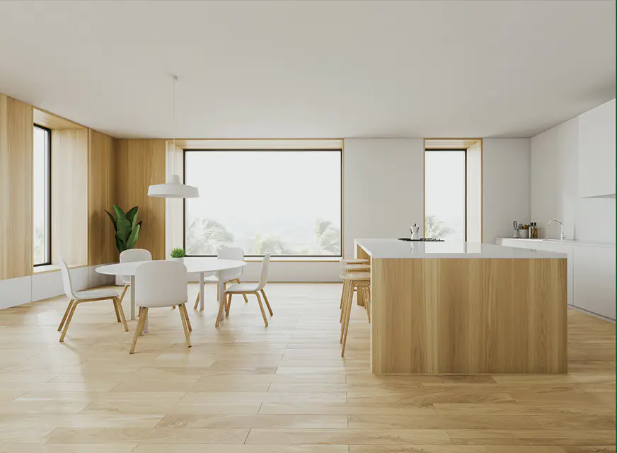 أرضيات خشبية هندسية